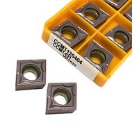 Metal indexable turning blade 10PCS CCMT120408 15TF 6020 Carbide Metal Lathe Tool External Turning Tool CNC Turning Steel Processing(CCMT120404 15TF)