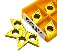 Metal indexable turning blade 10PCS DCMT11T304 DCMT11T308 External CNC Metal Turning Tool Steel Stainless Steel Turning Tool(DCMT11T304 735)