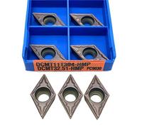 Metal indexable turning blade 10PCS DCMT11T304 PC9030 NC3020 Carbide Inserts Internal Turning Tool Cutting Tool CNC Metal Lathe Tool(DCMT11T304 HM PC9030)