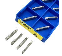 Metal indexable turning blade 10PCS MGMN200-G H01 Carbide Grooving Aluminum CNC Lathe Turning Tool(MGMN200 G H01)