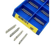Metal indexable turning blade 10PCS MGMN200-G H01 Carbide Grooving Aluminum CNC Lathe Turning Tool(MGMN150 G H01)