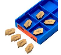 Metal indexable turning blade 10pcs SP200 SP300 NC3030 PC9030 Slotted Carbide Lathe Cutter Turning Tool Parting Off Tools Turning(SP300 NC3030)