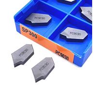 Metal indexable turning blade 10PCS SP200 SP300 SP400 PC9030 NC3030 Grooving Carbide Lathe Tools Turning(SP300 PC9030)