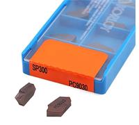 Metal indexable turning blade 10pcs SP300 NC3020 NC3030 PC9030 Grooving Carbide Lathe Cutter Turning Tool Parting And Grooving Off Tools(SP300 PC9030)
