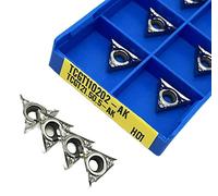 Metal indexable turning blade 10PCS TCGT110204 TCGT16T304 TCGT16T308 Aluminum Turning Tool Carbide CNC Lathe Tool Turning For Aluminum Processing(TCGT110202AK H01)