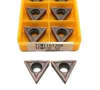 Metal indexable turning blade 10PCS TCMT16T304 TCMT16T308 External Turning Tool Carbide CNC Lathe Tool Metal Turning Cutting Tool(TCMT16T308 15TF)