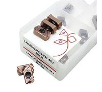 Metal indexable turning blade 10PCS Turning Insert LNMU0303ZER MJ AH130 AH725 Carbide Double-sided Fast Feed Cutting Insert Cutting Tool(LNMU0303ZER MJ AH130)
