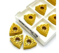 Metal indexable turning blade 10pcs WNMG060404 WNMG060408 TM T9125 CNC Lathe Turning Inserts Carbide External Turning Tool(WNMG060404 TM T9125)