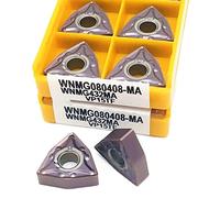 Metal indexable turning blade 10PCS WNMG080404 WNMG080408 Carbide External Metal Turning Tool CNC Milling Turning Tool(WNMG080408 MA 15TF)