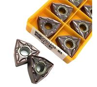 Metal indexable turning blade 10PCS WNMG080404 WNMG080408 MA 15TF Carbide External Turning Tool CNC Lathe Cutting Turning Tool(WNMG080408 MA 15TF)
