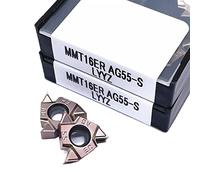 Metal indexable turning blade 2PCS MMT16IR AG55-S MMT16IR AG60-S MMT16IR AG60-S MMT16ER AG60-S Carbide Pressed Thread Insert Metal Turning Tool(MMT16ER AG55-S LYYZ)