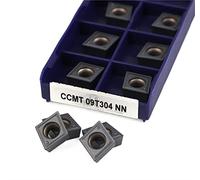 Metal indexable turning blade CCMT060204 CCMT09T304-NN LT10 Inner Hole Turning Tool Carbide Insert CNC Lathe Tool Machining(CCMT09T304-NN LT10)