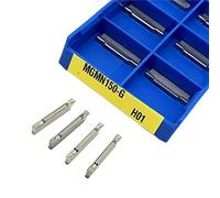 Metal indexable turning blade MGMN150-G H01 Aluminum Grooving Tool Carbide Wood Turning Tools Aluminum Copper Tool Lathe Tools CNC Aluminium Insert(MGMN150 H01)