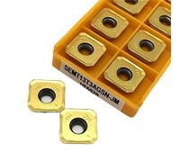 Metal indexable turning blade SEMT13T3 6020 Carbide Inserts Milling Turning Tool Metal Lathe Tools CNC Milling Inserts Steel Processing(SEMT13T3 6020)