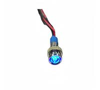 Metal Indicator Light, 12mm Blue Waterproof Signal Lamp Pilot Light Bulbs, 6V Safety Warning Lights with Wire 150mm, 1 Pcs