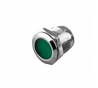 Metal Indicator Light, 19mm Green Waterproof Signal Lamp Pilot Light Bulbs, 6V Safety Warning Lights without Wire, 1 Pcs