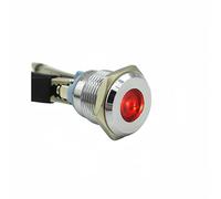 Metal Indicator Light, 19mm Red Waterproof Signal Lamp Pilot Light Bulbs, 6V Safety Warning Lights without Wire, 1 Pcs