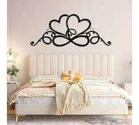 Metal Infinity Heart Wall Art, Love Sign Decor, Geometric, Metal Artwork Decoration, Modern Art Sculpture Home Ornament for Living Room,Bedroom Hallway and Stairs Nature Home Decor (Bla