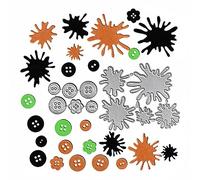 Metal Ink Drop Button Die Cuts, Ink Mark Cutting Die DIY Crafts Template Mould Stencils for DIY Embossing Card Making Album Decorative Paper Scrapbooking