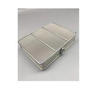 Metal Instrument Sterilization Basket with lid, Lab Trays,304 Stainless Steel mesh Basket,Instrument Tray and Mesh Perforated Baskets,for Hospital, Clinic(40x25x7cm/15.7x10x2.8in)