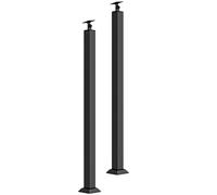 Metal ir Railing Post Indoor Outdoor Bater System Height for Terraces Dec irs 2 Pack (H 151cm 59") Easy Inll Modern Design