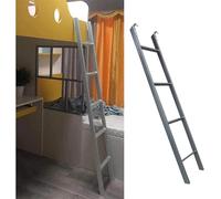 Metal Iron Bunk Bed Ladder Only, Rv Bed Caravan Dorm Loft Climb Ladders, Space Saving Home Top Bunk Step Ladder for Cabin Travel Trailer (Color : Silver, Size : Length 1.