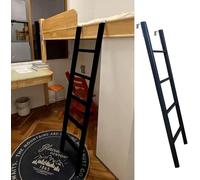 Metal Iron Bunk Bed Ladder Only, Rv Bed Caravan Dorm Loft Climb Ladders, Space Saving Home Top Bunk Step Ladder for Cabin Travel Trailer (Color : Black, Size : Length 1.6