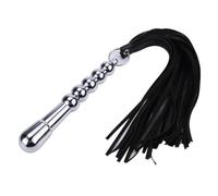 Metal Iron Chain Sex Whip for Couples with Anal Plugs Black