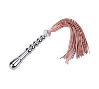 Metal Iron Chain Sex Whip for Couples with Anal Plugs Pink