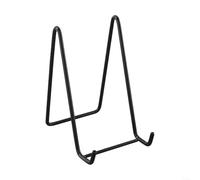 Metal Iron Desktop Display Stand with Easel Brackets Designed for Displaying Plates Photo Frames Art Pictures on Tables and Desks (Black trumpet)