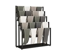 Metal Iron Scarf Display Stand with Wheels, Commercial Rack for Scarves, Shawls, Blankets, Ties, Belts & Clothing - Versatile Retail Store Organizer
