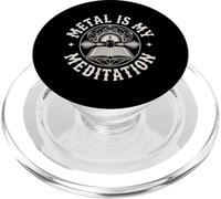 Metal Is My Meditation Funny Mindful Metalhead Humor PopSockets PopGrip for MagSafe