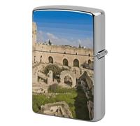 Metal Israel at The Tower of David Lighter Case Windproof Flip Top Lighter Sleeve Double Sided Vintage Cool Cigarette Pouch Holder Reusable Pocket Protective Cover Men Gifts for Boyfriend Husband