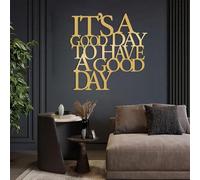 Metal It's a Good Day to Have a Good Day Wall Art, Metal Inspirational Positive Quotes Artwork Decoration, Living Room House Decorations Artwork Home Decor for Living Room,Bedroom Hallw