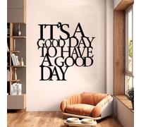 Metal It's a Good Day to Have a Good Day Wall Art, Metal Inspirational Positive Quotes Artwork Decoration, Living Room House Decorations Artwork Home Decor for Living Room,Bedroom Hallw