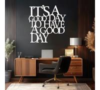 Metal It's a Good Day to Have a Good Day Wall Art, Metal Inspirational Positive Quotes Artwork Decoration, Living Room House Decorations Artwork Home Decor for Living Room,Bedroom Hallw