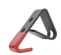 Metal J-Shape Tire Wheel Rim Hub Hook for Wall Mounted Display Stand Rack | Heavy Duty 35kg Load Capacity Holder for 13-22 Inch Car Truck Wheels | Black and Red