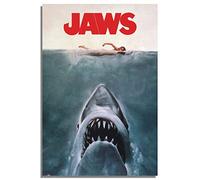 METAL Jaws - Original Movie Tin Poster Aluminium Sign Wall Art Door Plaque Film Room Man Cave Shark Revenge Nearly A4 Size 280x190mm