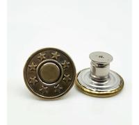 Metal Jeans Button Detachable Pants Snap Fastener Pins Adjustable Jeans Waist Button Sewing Buckles Screw Repair Kits-15-10pcs