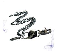 Metal Jeans Chain for Boys, Punk Waist Chain Halloween | Silver Metal, Hangs Keys and Small Accessories, Cool Gothic Hip-hop Style for Pants and Jeans