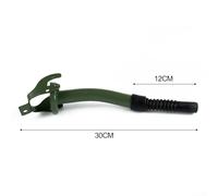Metal Jerry Can Spout with Rubber Nozzle, 38cm Total Length, Fits 5L, 10L and 20L Cans, Army Green