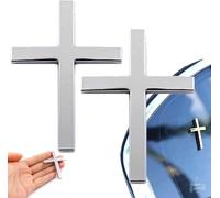 Metal Jesus Christ Cross Badge Stickers - 3D Three-Dimensional Metal Sticker, Cross Car Decal, Fade-Proof & Weatherproof,Built to Last for Any Surface,A Symbol of Strength,Protection,Divine