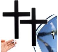 Metal Jesus Christ Cross Badge Stickers - 3D Three-Dimensional Metal Sticker, Cross Car Decal, Fade-Proof & Weatherproof,Built to Last for Any Surface,A Symbol of Strength,Protection,Divine