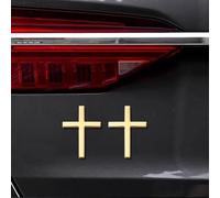 Metal Jesus Christ Cross Badge Stickers, 3D Three-Dimensional Metal Sticker, Cross Car Logo Sticker, Motorcycle Car Modified Tail Exquisite Emblem Stickers Decorative,Timeless Faith