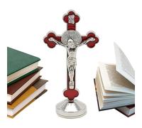 Metal Jesus Statue - Metal Tabletop Decorative Figurines | Realistic Jesus Sculptures for Bookshelves, Portable Decoration with Base for Cabinets