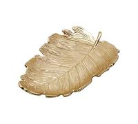 Metal Jewelry Dish, Small Leaf Shaped Ring Holder Jewelry Organizer, Trinket Dish Vanity Tray for Dresser Christmas Birthday Wedding Gifts Elm Leaves-Gold