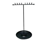 Metal Jewelry Display Tower - Modern Accessory Rack, Ornament Holding with Organization, Hooked Storage Frame, Elegant Stand Unit, Jewelry Organizer for Neatly Arranging Necklaces Rings Bracelets