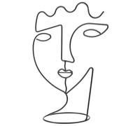 Metal Jewelry Holder Sturdy Iron Material with Abstract Women Face Design Simple and Generous Style Jewelry Storage Stand Organizer Steady Stand for Retail Outlets and Counters