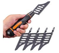Metal Jigsaw | Grinding Tool With Handle,5 Pieces High Carbon Steel Jigsaw ,For Construction Metalworking Home Workshop Carpentry