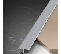 Metal Joining Trim, Aluminum T-Threshold Floor Transition Strip, For Doorways Table Wood Vinyl Laminates Carpet To Tile Strips (3pcs*90cm)(Grey,W3.3cm)